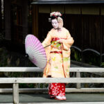 10-Geisha on Bridge with umbrella